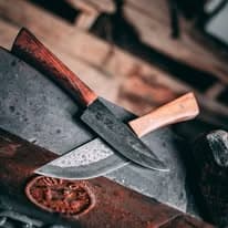 Heating steel in a forge